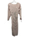 Arrange Size 0 Light Pink & Silver Viscose Blend Low Back Beaded Design Dress Light Pink & Silver / 0