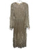 Antonio Melani Size XS Champagne Gold Polyester Fully Sequined Back Zip Gown Champagne Gold / XS