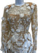 Bronx & Banco Size XS white & tan Viscose Sheer Mesh Floral Embroidery Dress white & tan / XS