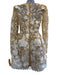 Bronx & Banco Size XS white & tan Viscose Sheer Mesh Floral Embroidery Dress white & tan / XS