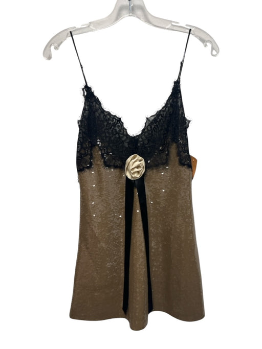 For Love & Lemons Size XS Black & Brown Polyester Fully Sequined Mini Dress Black & Brown / XS