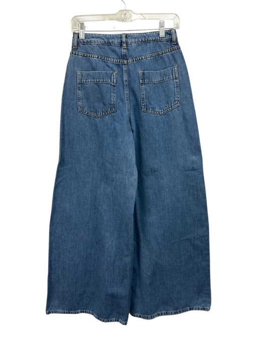 Aligne Size 24 Dark Wash Cotton Denim High Rise Wide Leg Jeans Dark Wash / 24