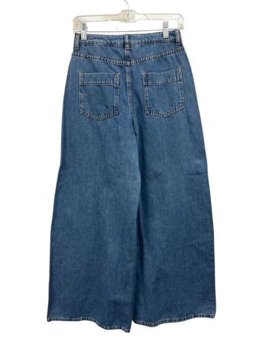 Aligne Size 24 Dark Wash Cotton Denim High Rise Wide Leg Jeans Dark Wash / 24