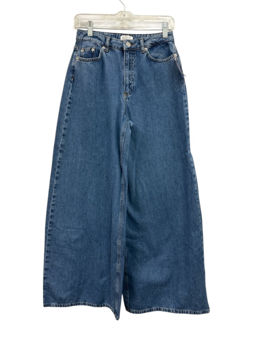 Aligne Size 24 Dark Wash Cotton Denim High Rise Wide Leg Jeans Dark Wash / 24