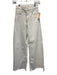 Frame Size 23 White Cotton Denim High Rise Contrast Stitch Wide Leg Jeans White / 23