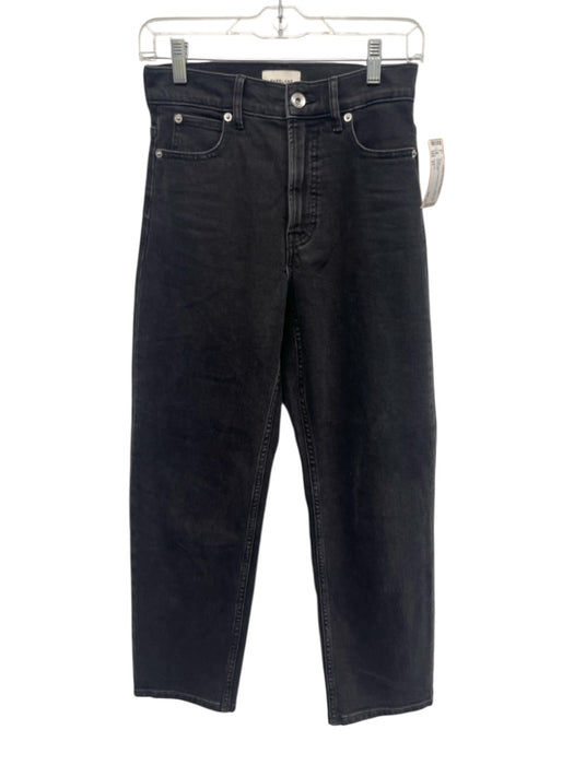Everlane Size 23 Faded Black Cotton Denim Straight Cut Jeans Faded Black / 23