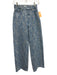 H&M Edition Size 2 Light Wash Cotton Denim Embroidered Floral High Rise Jeans Light Wash / 2