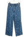 Sezane Size XS / 32 Light Wash & White Cotton Denim Embroidered High Rise Jeans Light Wash & White / XS / 32