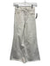 Frame Size 23 White Cotton Denim Contrast Stitch Wide Leg Fray Detail Jeans White / 23
