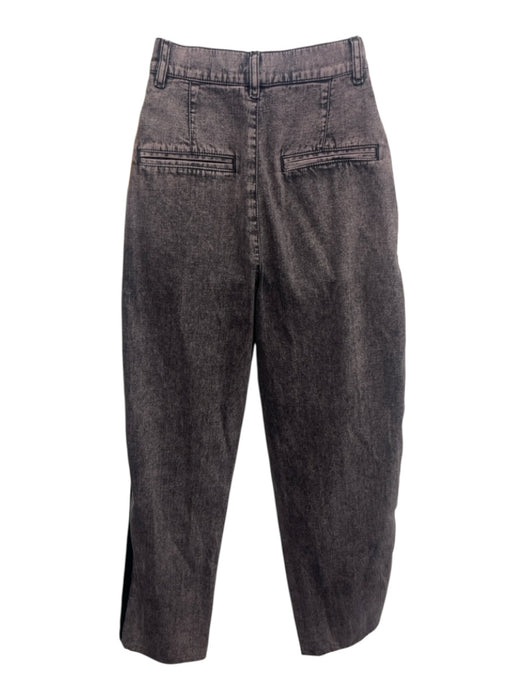 Chanel Size XS / 34 Pink & Black Cotton Denim Faded Pleated Tuxedo Stripe Jeans Pink & Black / XS / 34
