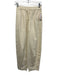 MNG by Mango Size S Cream Cotton Denim Wide Leg Side Stripe Drawstring Pants Cream / S
