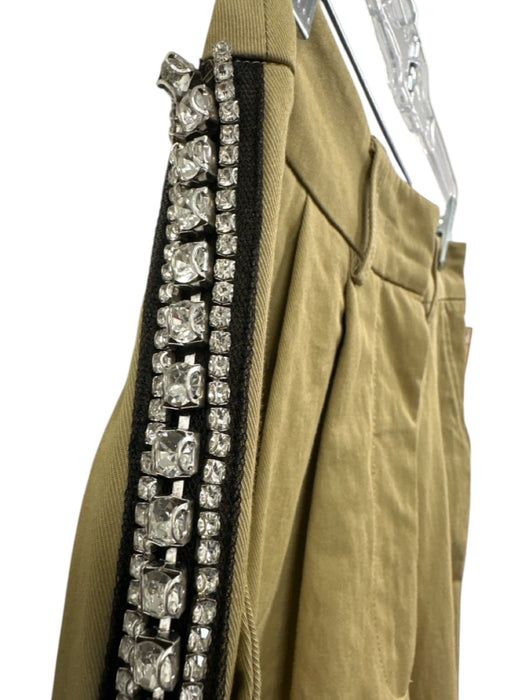 Essentiel Antwerp Size XS / 32 Khaki Beige Cotton Side Stripe Wide Leg Pants Khaki Beige / XS / 32