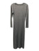 MNG by Mango Size 2 Silver, Gray, Black Polyester Ribbed Knit Heathered Dress Silver, Gray, Black / 2