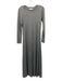 MNG by Mango Size 2 Silver, Gray, Black Polyester Ribbed Knit Heathered Dress Silver, Gray, Black / 2