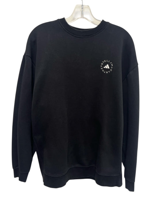 Stella McCartney Adidas Size S Black Cotton Logo Long Sleeve Crew Neck Sweater Black / S