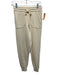 Minnow Size XS Cream White Cotton Elastic Waist Drawstring Sweatpants Knit Pants Cream White / XS