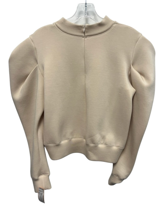 Hunter Bell Size XS Light Beige Rayon Blend Puff Shoulder Long Sleeve Sweater Light Beige / XS