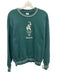 Abercrombie & Fitch Size XS Teal Green & White Cotton Embroidered Sweater Teal Green & White / XS