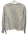 Frame Size S Light Gray & Beige Cotton Sweatshirt Scalloped Hem Sweater Light Gray & Beige / S