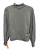 J Crew Size S Gray Cotton Sweatshirt Raw Hem Mock Neck Long Sleeve Sweater Gray / S