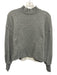 J Crew Size S Gray Cotton Sweatshirt Raw Hem Mock Neck Long Sleeve Sweater Gray / S