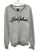 Sea Island Size L Gray & Navy Cotton Blend Crew Neck Long Sleeve Sweater Gray & Navy / L