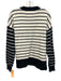 Beach Riot Size S Black & White Rayon Horizontal Stripes Crew Neck Sweater Black & White / S