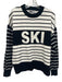 Beach Riot Size S Black & White Rayon Horizontal Stripes Crew Neck Sweater Black & White / S
