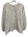 Rebecca Minkoff Size M White & Gray Cotton Animal Print Long Sleeve Sweater White & Gray / M