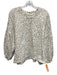 Rebecca Minkoff Size M White & Gray Cotton Animal Print Long Sleeve Sweater White & Gray / M