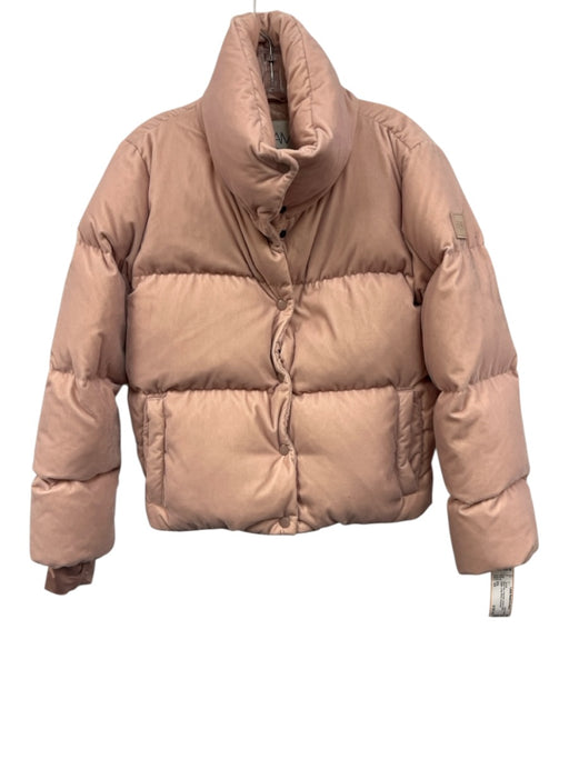 SAM Size XS Blush Pink Polyester Velvet Puffer Snaps Long Sleeve Jacket Blush Pink / XS