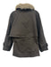 Zara Size S Dark Brown Polyester Faux Fur Collar Button Down Long Sleeve Jacket Dark Brown / S