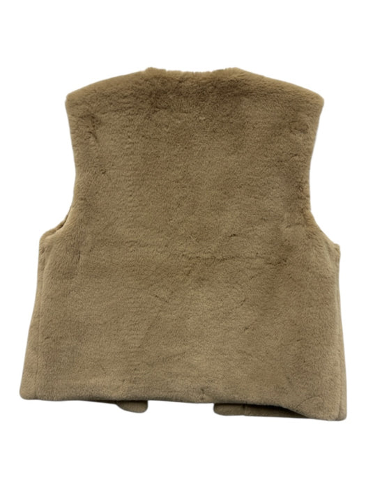 Target Collab Size XS Beige Faux Fur Open Front Vest Beige / XS