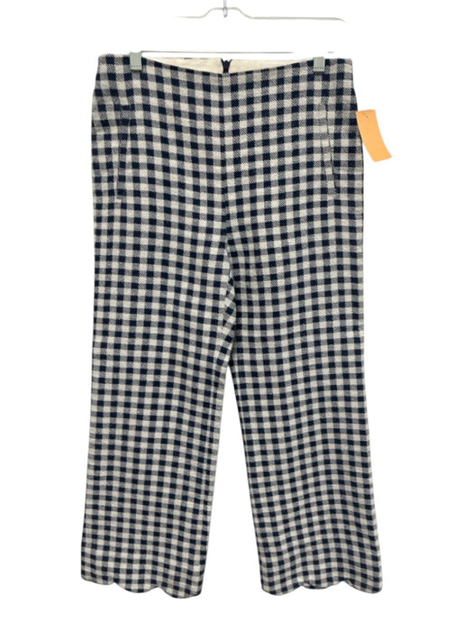 Lisa Marie Fernandez Size 0 Navy Blue & White Cotton Blend Gingham Crop Pant Set Navy Blue & White / 0