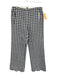 Lisa Marie Fernandez Size 0 Navy Blue & White Cotton Blend Gingham Crop Pant Set Navy Blue & White / 0