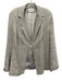 Sleeper Size XXS Light Gray Linen Open Front Long Sleeve Blazer Trouser Pant Set Light Gray / XXS