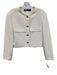 Zara Size S Cream Polyester Gold Buttons Mini Skirt Blazer Skirt Set Cream / S