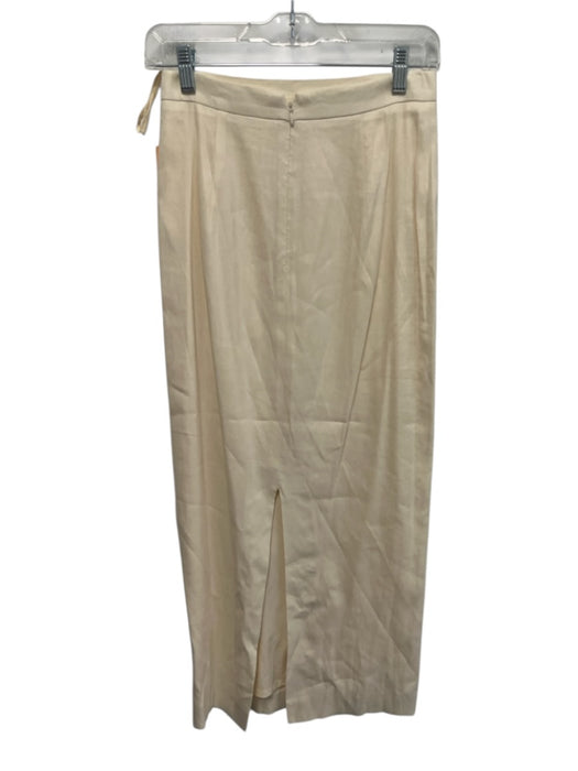 Antonio Melani Size 0 Cream Beige Maxi Skirt Sleeveless Shell buttons Skirt Set Cream Beige / 0