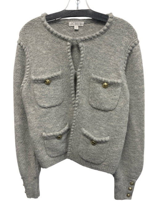 J Crew Size XS Light Gray Acrylic Blend Cardigan Light Gray / XS