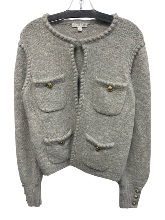 J Crew Size XS Light Gray Acrylic Blend Cardigan Light Gray / XS