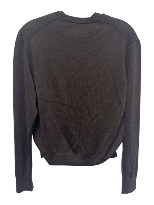COS Size XS Dark Brown Wool Blend Thin Knit Button Long Sleeve Shell Sweater Dark Brown / XS