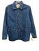 Sezane Size XS Medium Wash Cotton Denim Button Down Contrast Stitch Jacket Medium Wash / XS
