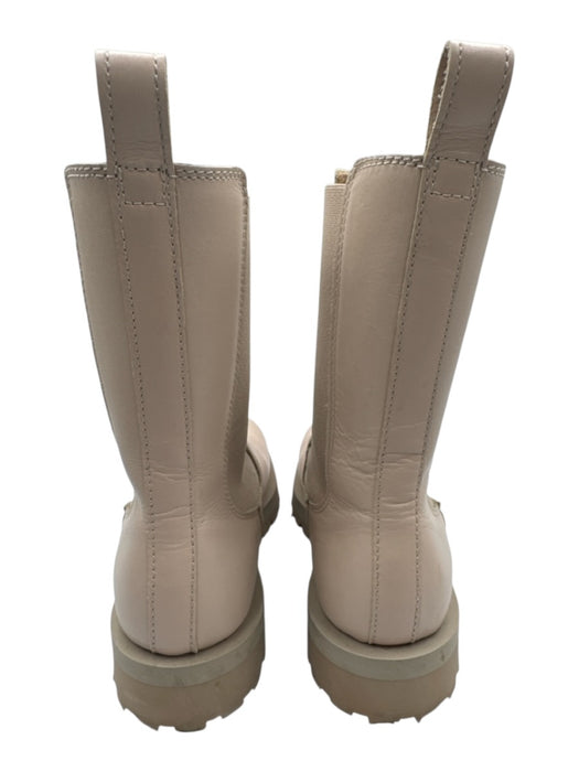 & Other Stories Shoe Size 6 Light Beige Leather Chelsea Calf High Lug Sole Boots Light Beige / 6