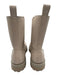 & Other Stories Shoe Size 6 Light Beige Leather Chelsea Calf High Lug Sole Boots Light Beige / 6
