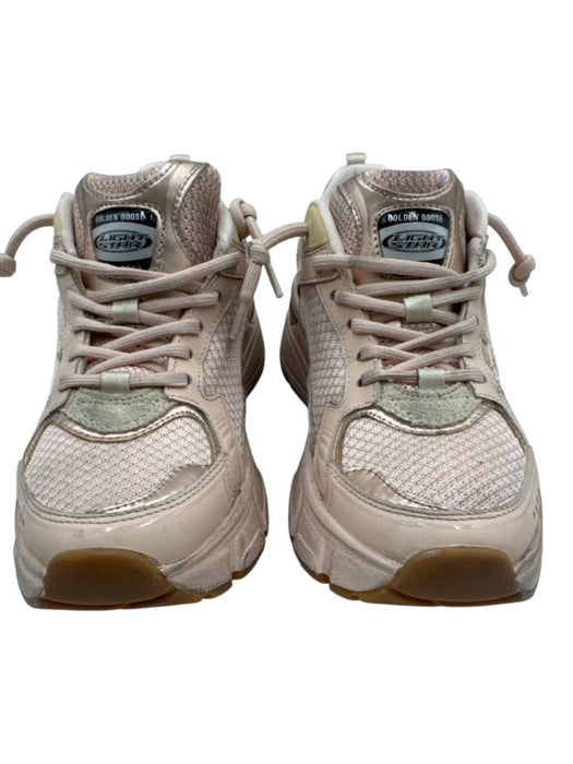 Golden Goose Shoe Size 36 Blush Pink Leather & Rubber Mesh Detail Star Sneakers Blush Pink / 36