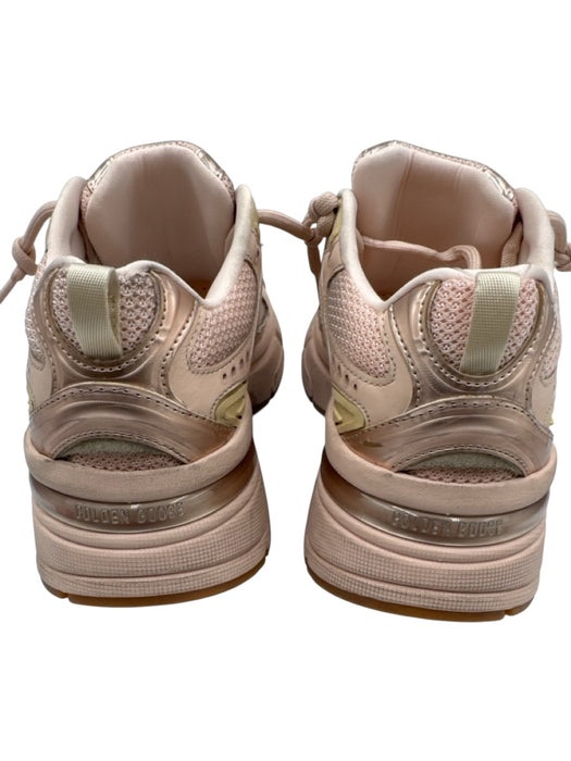 Golden Goose Shoe Size 36 Blush Pink Leather & Rubber Mesh Detail Star Sneakers Blush Pink / 36
