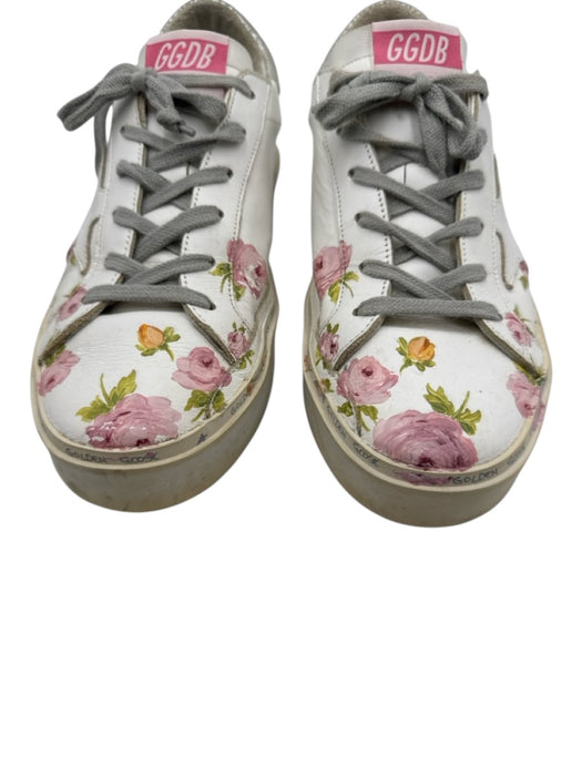 Golden Goose Shoe Size 37 White, Pink, Green Leather Rubber Sole Sneakers White, Pink, Green / 37
