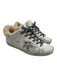 Golden Goose Shoe Size 37 White, Cream, Black Leather & Shearling Laces Sneakers White, Cream, Black / 37