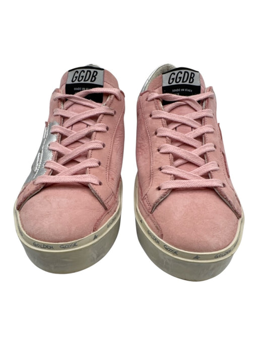 Golden Goose Shoe Size 37 Pink & Silver Suede & Leather star Platform Sneakers Pink & Silver / 37
