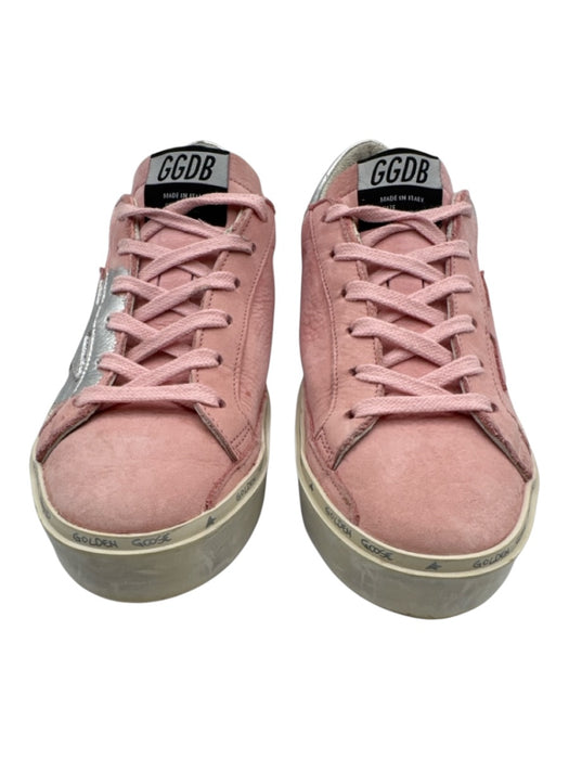 Golden Goose Shoe Size 37 Pink & Silver Suede & Leather star Platform Sneakers Pink & Silver / 37